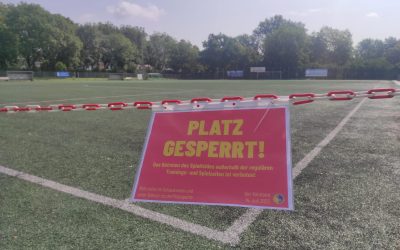Sportplatz am Jakobsberg gesperrt